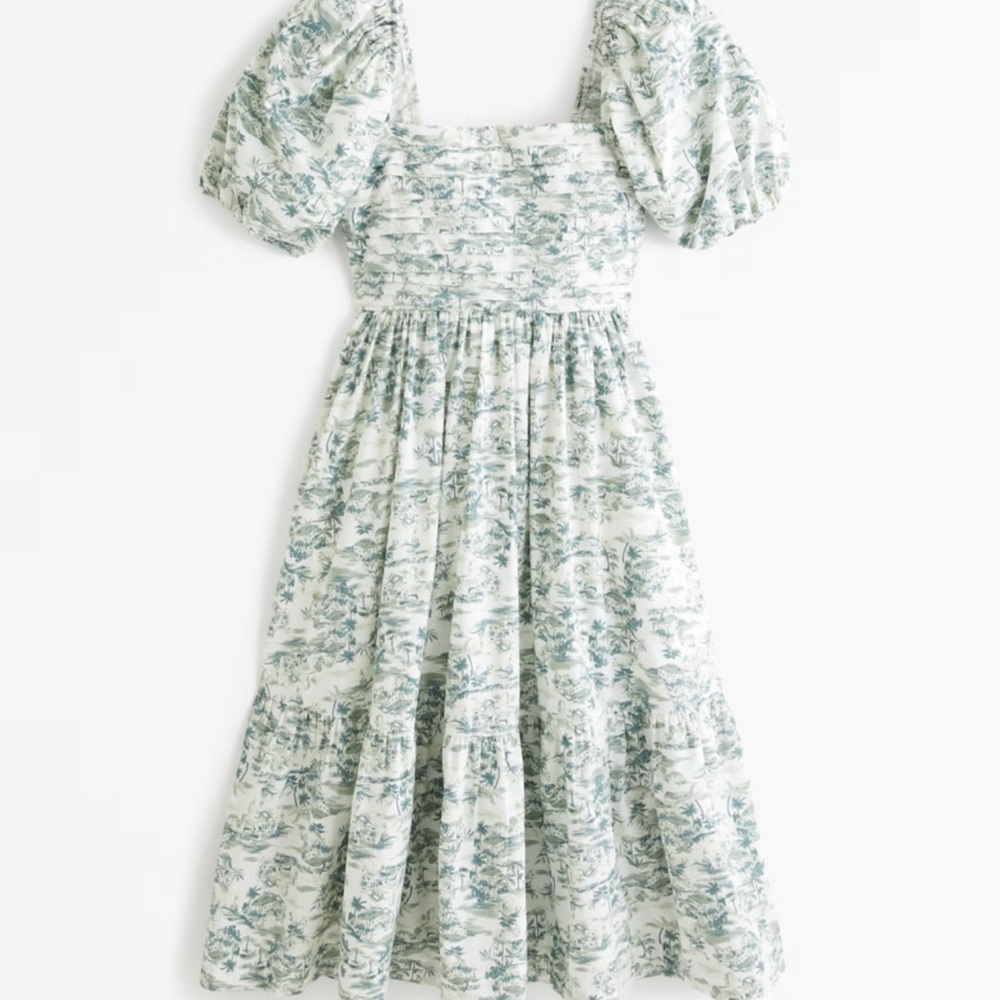 The A&F Emerson Poplin Puff Sleeve Midi Dres